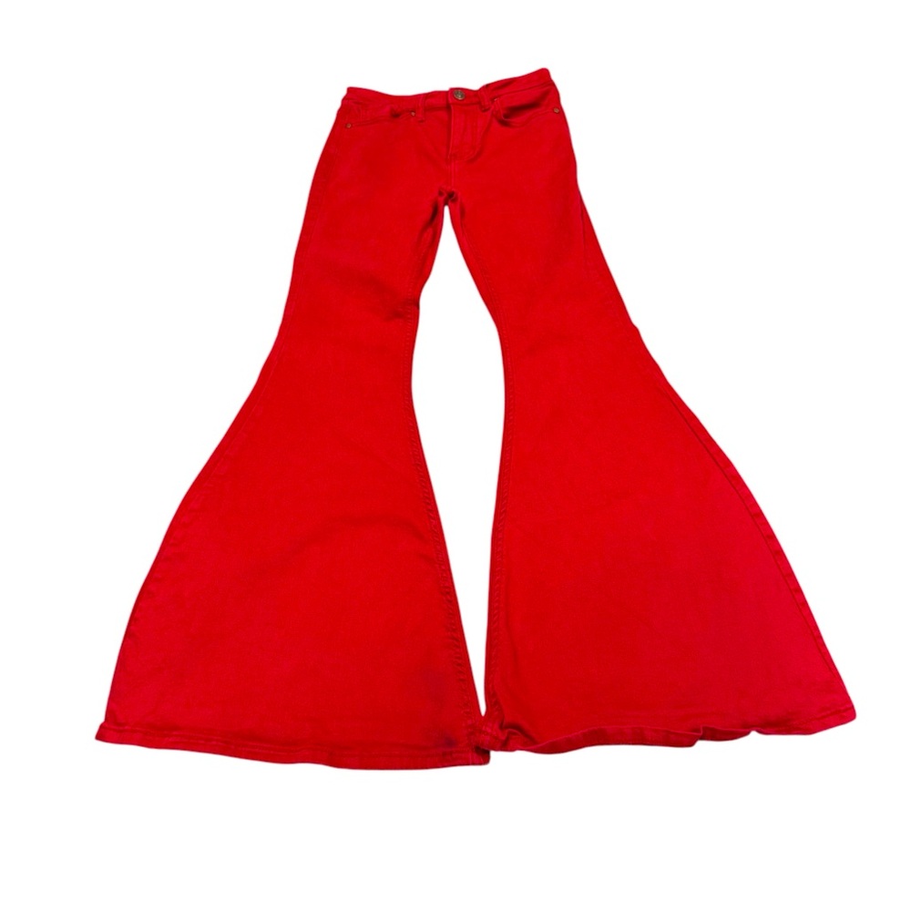 Shyanne Red Flare & Wide Leg Jeans